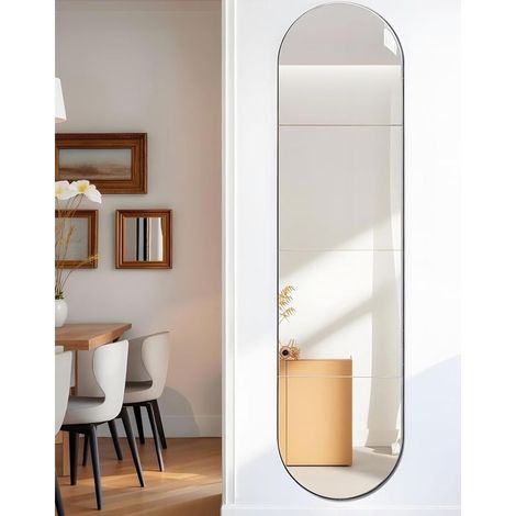 Miroir mural adhésif en acrylique 30x30 cm – Flexible et incassable – Surface lisse anti-rayures – Décoration intérieure moderne – Lot de 4 pièces (1/5)