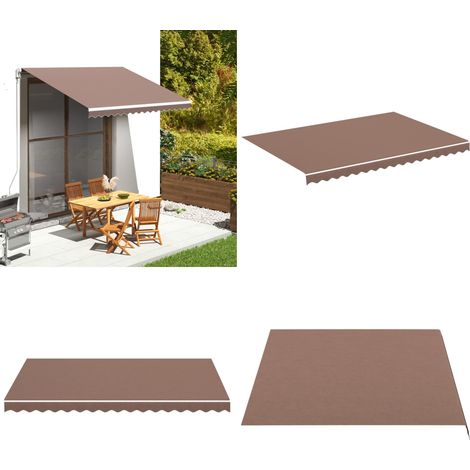 Markisenbespannung Braun 3,5x2,5 m - Markisentuch - Markisenersatzteil - Outdoor Dekoration - Sonnenschutz - Gartenbedarf - Home & Living (1/5)