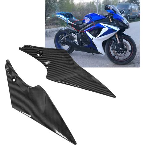 2 pièces Carénage Latéral Réservoir Carbone pour SUZUKI GSX‑R 600 750 2006‑2007, Gauche et Droite (1/5)