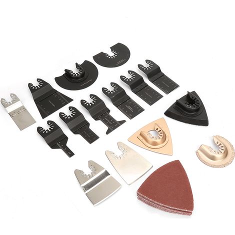 Kit 40 lames de scie oscillantes pour outil multifonction, accessoires de rechange pour coupe et découpe (1/5)