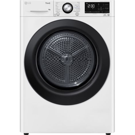 Wäschetrockner LG RH90V9AVBN weiß 9 kg Wärmepumpe