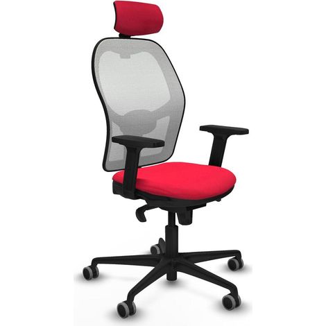 piqueras-y-crespo Silla de oficina roja con reposacabezas