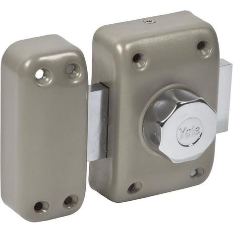Verrou de porte - 1 unité - Acier allié marron doré - Sécurité renforcée sans cylindre - Pour portes bois métal PVC alu - Taille standard (1/3)