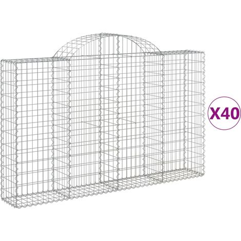 Maison Exclusive - Gabionen mit Hochbogen 40Stk. 200x30x120/140cm
