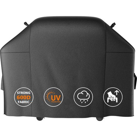 Housse de Barbecue 147 x 63 x 113 cm, Compatible avec Weber 7130, Genesis II LX 300 Series E310, S310, E330, EP-330, Char Broil, Landmann, Brinkmann – Housse BBQ Résistante pour Weber 7134