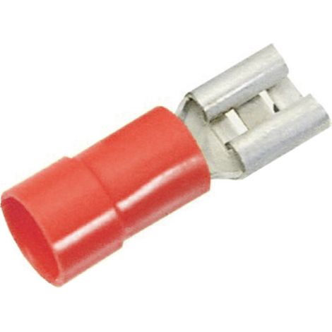 LAPP 63101050 Flachsteckhülse Steckbreite: 6.3 mm Steckdicke: 0.8 mm 180 ° Teilisoliert Rot 100 St.