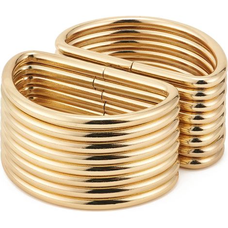 Qiutimy Lot de 50 boucles métalliques en forme de D pour portefeuilles, quincaillerie, accessoires de couture, artisanat fait main (1/5)