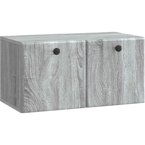 Mueble de TV de pared 59,5 x 31 x 30 cm gris