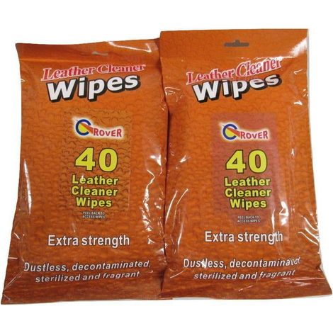 Sterilising Leather Cleaning Wipes (Car Furniture Sofa Seat Couch Bag Extra Strength) X80 (1/5)
