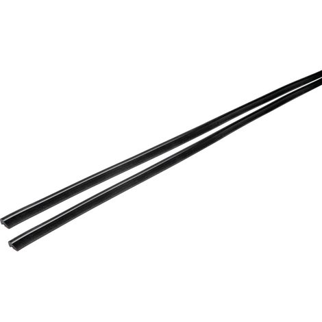 Door-Strip, strisce salvaporta adesive, 2 pz - 2 x 65 cm - Nero (1/3)