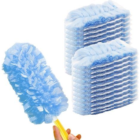 60 ricariche per spolverino a doppia faccia 360° con 2 manici, spolverino elettrostatico monouso, per Swiffer (1/5)