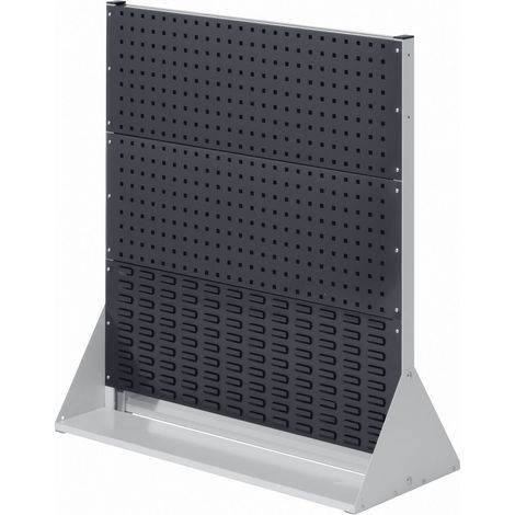 Kappes ®RasterPlan Stellwände doppelseitig Größe 3 - 4x Lochplatten 2x Schlitzplatten Anthrazitgrau RAL 7016