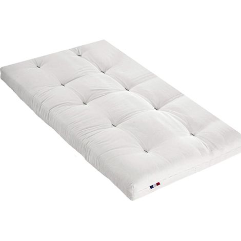 Matelas futon écru coeur en latex 90x190 (1/5)