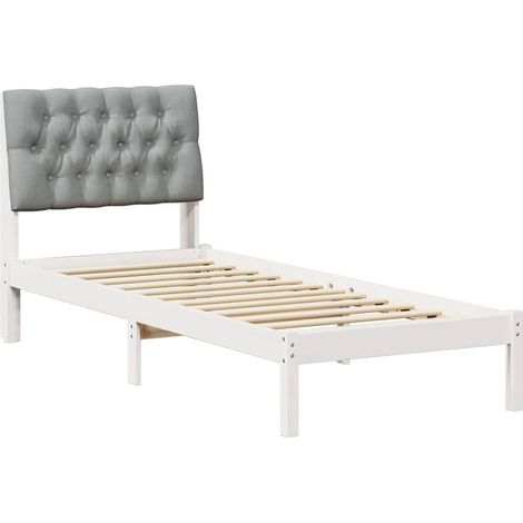 Estructura de Cama con Cabecera Tapizada 75 x 190 cm vidaXL (1/5)
