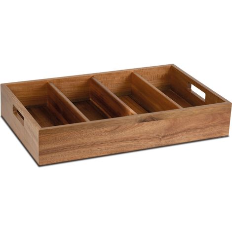 Plateau Range Couverts en Bois 4 Compartiments - Pujadas