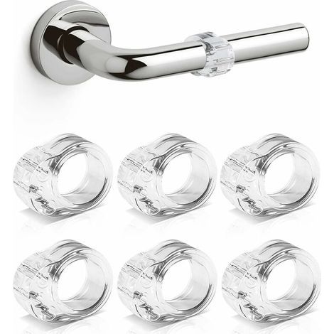 6 Pièces Protection Poignee Porte, Butées de Porte, Protège Poignée Porte Très Élastique, Protection des Murs et des Meubles, 18 mm (1/4)