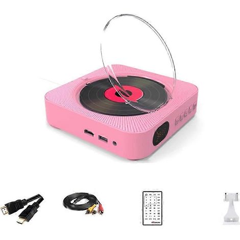 Lecteur audio multifonction VCD/CD/DVD avec haut-parleur Bluetooth, radio FM, fixation murale, prise AUX et télécommande (UE) C bonne qualité (1/5)