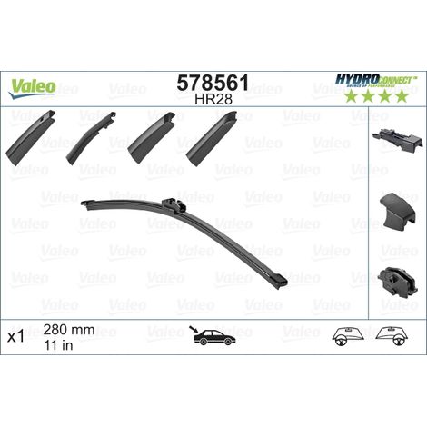Balai d'essuie-glace Valeo 578561 ABARTH 0 036 625 1568200045 1T0955427B 2123318 (1/5)