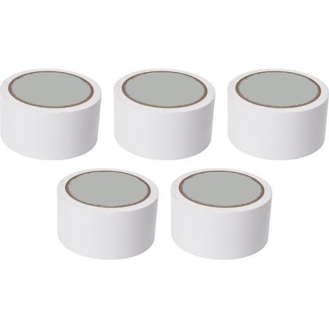 Ruban adhésif de marquage au sol, 5 pièces, largeur 5cm, pour terrain de compétition en ligne, gymnase, basket-ball, volley-ball, terrain de Tennis, blanc (1/5)