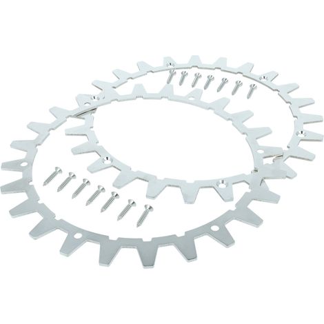 vhbw 2x Crampon compatible avec Worx L WR147E.1, WR148E, WR153E, WR155E robot tondeuse - acier inox, 24 dents (1/4)