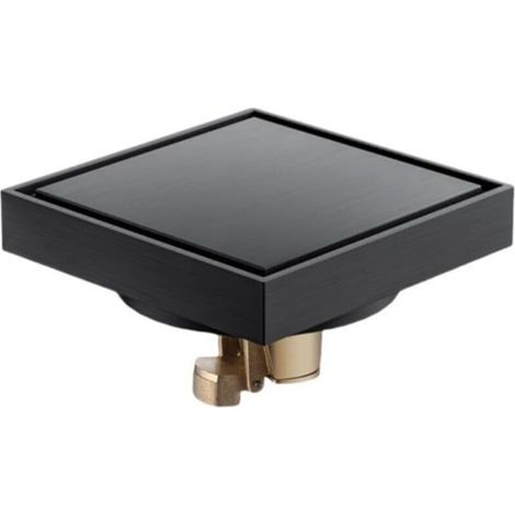 Siphon de sol invisible avec clapet anti-retour carrelé pour salle de bain et douche, anti-refoulement et anti-odeurs, gris. (1/4)