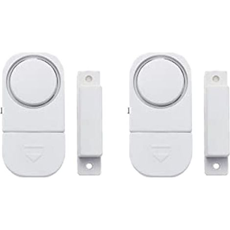 Lot de 2 alarmes de porte pour la sécurité de votre domicile, système d'alarme à capteur pour portes et fenêtres (avec batterie) (1/5)