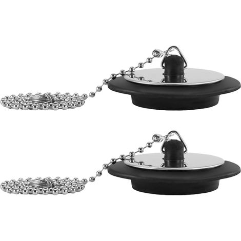 Bouchon d'évier avec chaînette en acier inoxydable Idéal pour hôpitaux , hôtels , résidences , école (1/5)