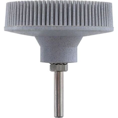 Brosse de polissage à poils, disque à poils de 7,6 cm (3 pouces) grain 120, brosse abrasive, roue de polissage en caoutchouc diamant, convient aux métaux fins(blanc). (1/4)