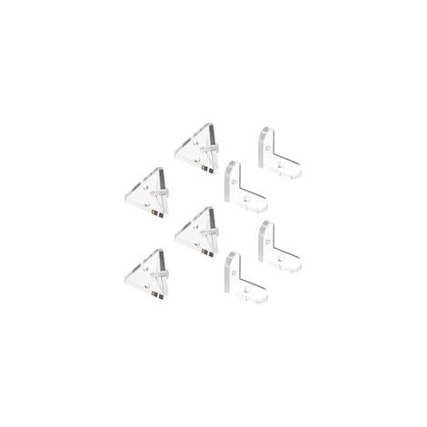 Support d'angle en acrylique, équerres transparentes à angle droit à 3 trous et support d'angle en forme de L 90 degrés avec rivets transparents pour boîte de présentation