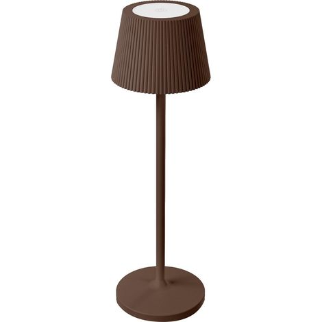 Lampada da tavolo led ricaricabile IP54 mod. Emmamini colore corten