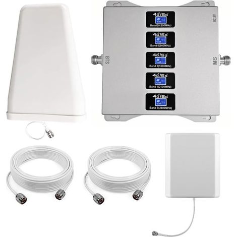 Amplificateur 4G Amplificateur Reseau Mobile 5 Bandes Améliorez Votre 2G/3G/4G/partie 5G (1/5)