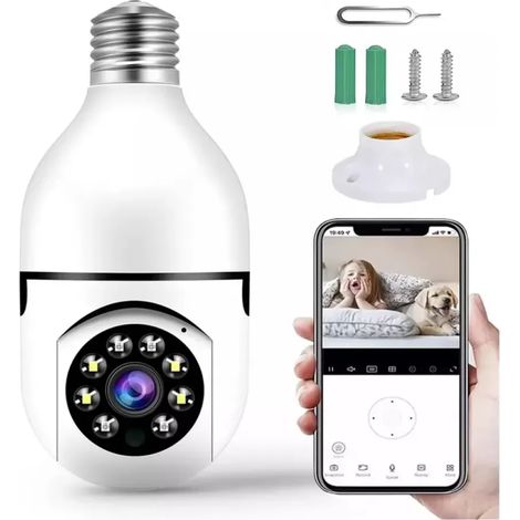 Caméra de sécurité Focus HD 1080p avec Wi-Fi, vision à 360° et alarme