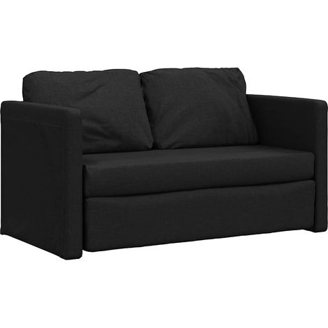 Maison Exclusive - Divano Letto da Terra 2 in 1 Nero 112x174x55 cm Tessuto (1/5)