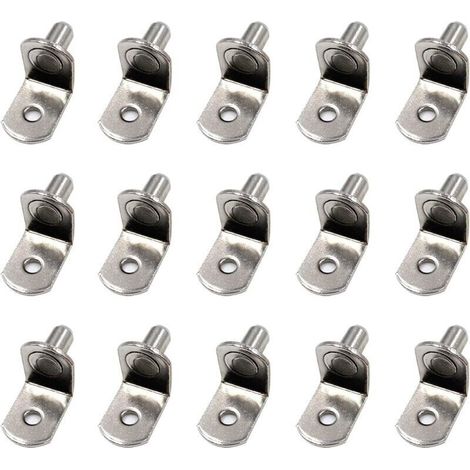 Lot de 80 supports d'étagère, en métal, 5 mm, avec boîte de rangement, en forme de L, pour meubles, étagères, armoires, armoires de cuisine