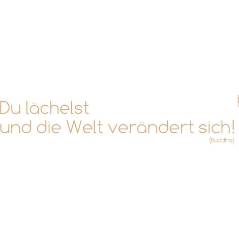 Du lächelst, Sticker murale - 14 x 70 cm (1/3)