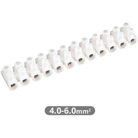Pack 10 Regleta de conexión 6mm blanco GSC 1000520