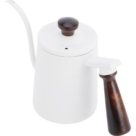 Cafetière goutte à goutte manuelle de 700ml, bouilloire à Long bec en acier inoxydable 304 avec manche en bois (1/5)