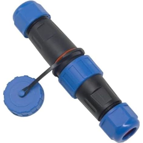 Pas de soudure Vis à sertir LD20 - Connecteur de connexion aéronautique - 5 broches - 10 A 250 V - Connecteur droit - Connecteur de fil IP68 - Boîte de jonction étanche pour câble de (1/4)