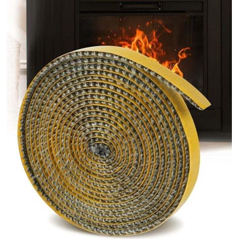 Bandes d'étanchéité pour inserts de cheminée, bandes d'étanchéité en tissu auto-adhésives, adaptées aux poêles, cheminées, tubes de four, portes de four, bandes d'étanchéité résistantes à la chaleur ( (1/4)
