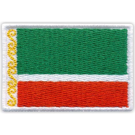Aufnäher mit der Flagge Tschetscheniens – national – zum Aufbügeln/Heißsiegeln – gestickter Aufnäher/Abzeichen/Emblem