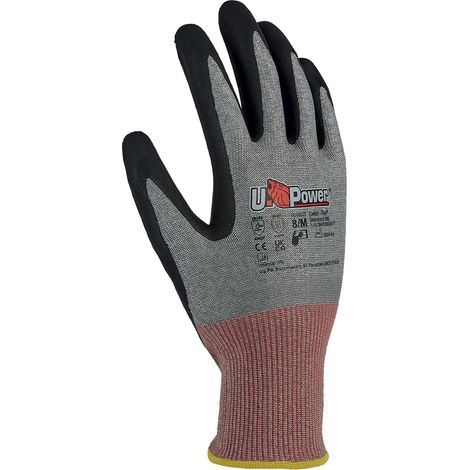 U-Power Mazurka Guanti Lavoro Nylon Spandex Antitaglio F Rosso 8/M