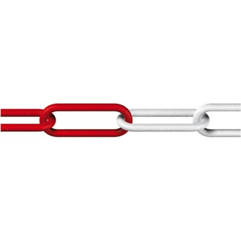dörner + helmer 138201 Absperrkette Rot, Weiß Kunststoff 25 m (1/2)