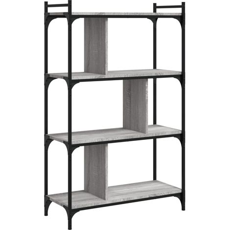 Maison Exclusive - Libreria Grigio Sonoma 4 Ripiani 76x32x123 cm Legno Multistrato