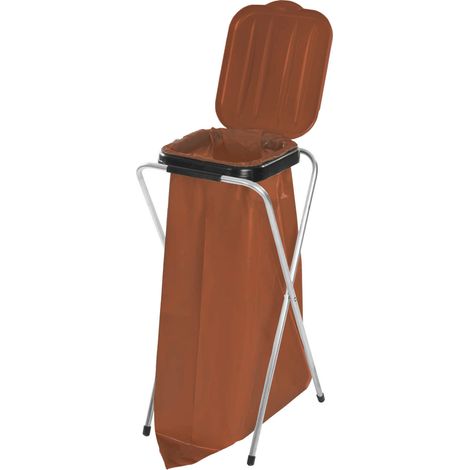 120-Liter-Sackhalter zur Trennung von Bioabfall und Restmüll, braun (1/4)