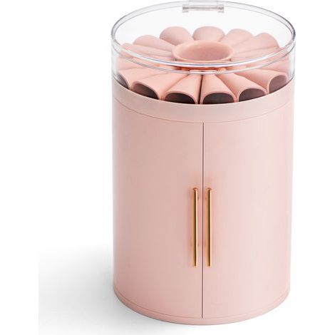 Caja para guardar joyas, impermeable y a prueba de polvo, disponible en cuatro diseños (rosa). (1/4)