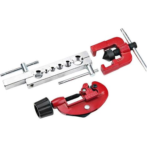 Ensemble d'outils de coupe-tubes et d'évasement, accessoire de coupe-tube et d'alésoir pour outils d'évasement de tubes en cuivre (1/5)