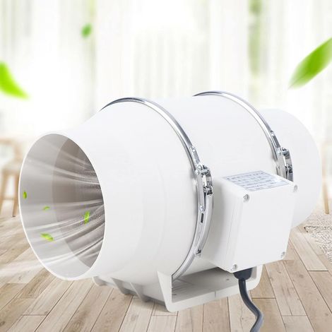 Ventilatore da condotto in linea - Diametro: 95 mm - 145 mm - 220 V - Per uffici, bagni, corridoi, grow room idroponiche (HF-150P) (1/5)