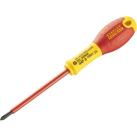 STANLEY® 0-65-415 FatMax® VDE Insulated Screwdriver Phillips Tip PH1 x 100mm STA065415