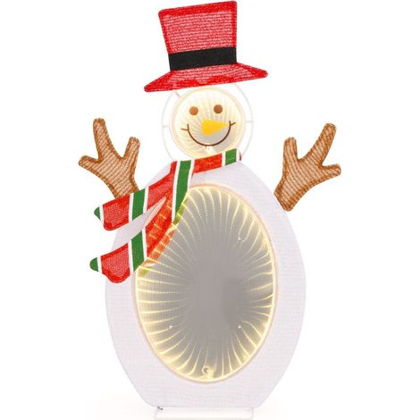 Muneco de nieve led con 2 luces de tunel figura navidena luces navidenas