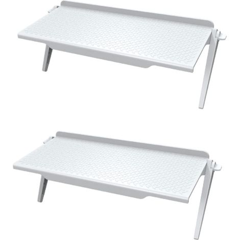 2 Pièces Étagère, Support Moniteur, Plastique Antidérapant, Structure Triangulaire, Pour TV Box Routeur